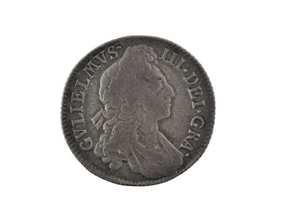 Lot 143 - ♦William III, Shilling 1698, obv. laureate...