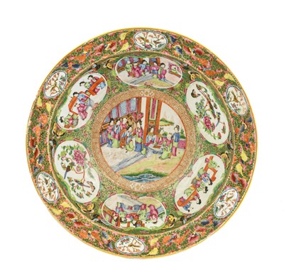 Lot 90 - A Cantonese Porcelain Basin, 19th century,...