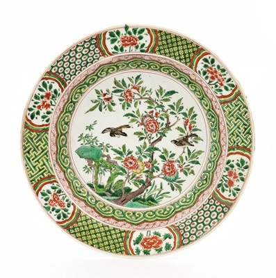 Lot 73 - A Chinese Porcelain Basin, Kangxi, painted in...
