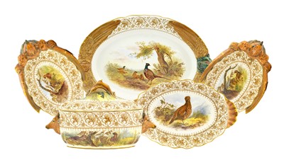 Lot 25 - A Royal Worcester Vitreous China Game Service,...