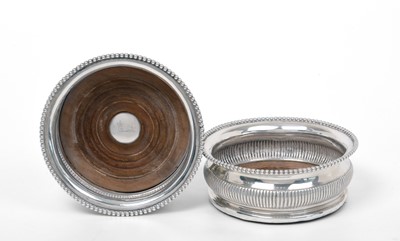 Lot 2080 - A Pair of Victorian Silver Wine-Coasters
