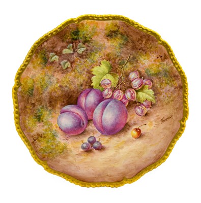 Lot 87 - A Royal Worcester Porcelain Plate, by John...