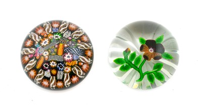 Lot 9 - ~ A Baccarat Pansy Paperweight, circa 1850,...