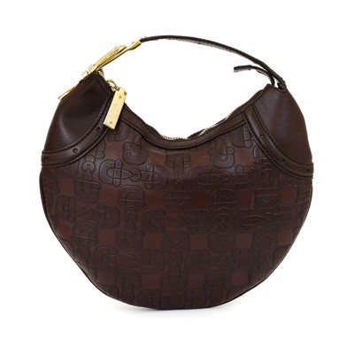 Lot 3029 - Gucci Brown Leather Hobo Handbag, embossed...