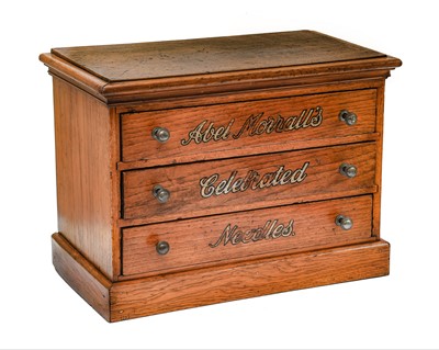 Lot 687 - A Victorian Oak Shop Counter-Top Chest of...