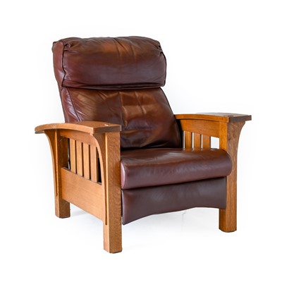Lot 311 - A Modern Arts & Crafts Stickley Morris Oak...