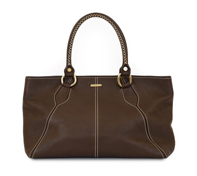 Lot 3005 - Celine Brown Leather Tote Bag, with gilt tone...