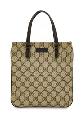 Lot 3026 - Gucci Brown Monogrammed Tote Bag, with brown...