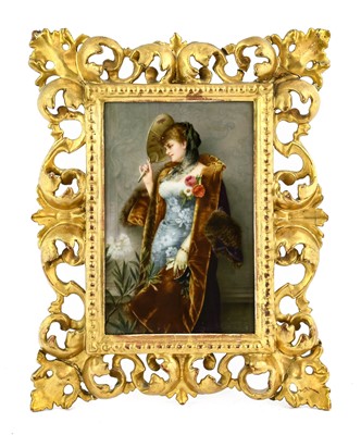 Lot 61 - A KPM Style Porcelain Plaque, late 19th...