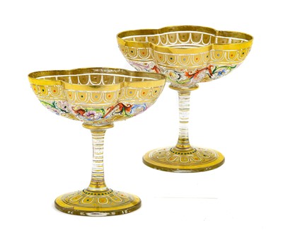 Lot 5 - A Pair of Lobmeyer Style Glass Sweetmeat...