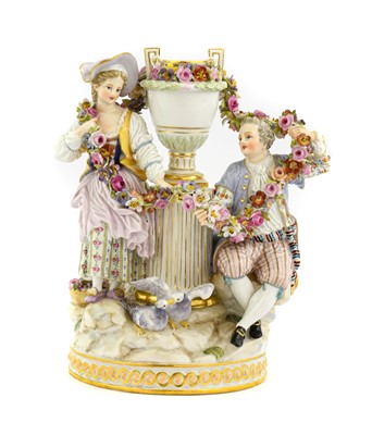 Lot 50 - A Meissen Porcelain Figure Group, late...