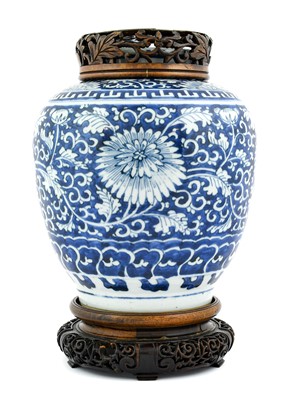 Lot 67 - A Chinese Porcelain Jar, 17th century, of...