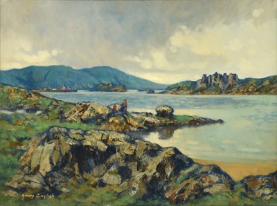 Lot 1072 - James English RHA (b.1946) Irish coastal view...