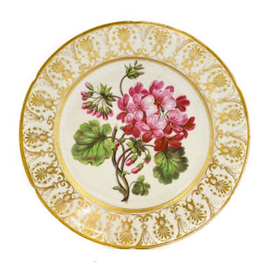 Lot 34 - A Coalport Porcelain Plate, circa 1810,...