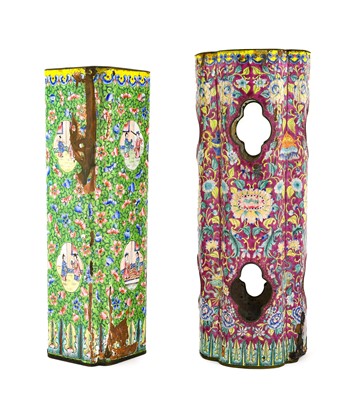 Lot 49 - A Canton Enamel Hat Stand, 19th century, of...