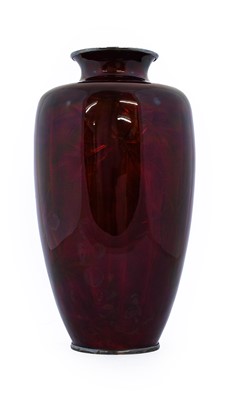 Lot 41 - A Japanese Cloisonne and Jinbari Enamel Vase,...