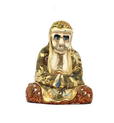 Lot 35 - A Japanese Satsuma-Type Earthenware Figure of...