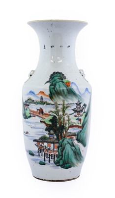 Lot 1 - A Chinese Porcelain Vase, 19th century, of...
