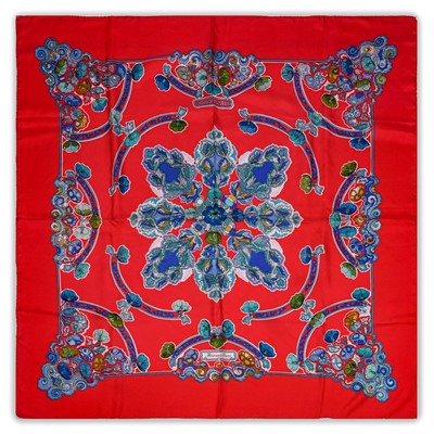 Lot 3053 - Hermès Silk Scarf, Anemones Designed By Cathy...