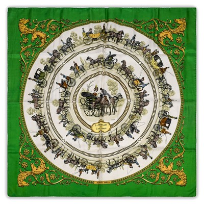 Lot 3047 - Hermès Silk Scarf, La Promenade de Longchamps...