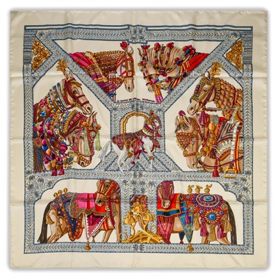 Lot 3062 - Hermès Silk Scarf, La Danse du Cheval Marwari...