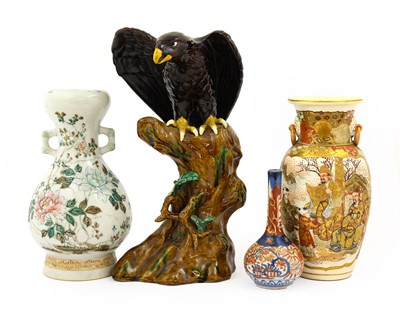 Lot 76 - A Japanese Porcelain Model of an Eagle, Meiji...