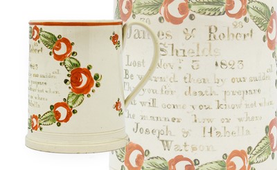 Lot 48 - A Mining Disaster Commemorative Mug, possibly...