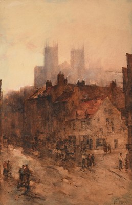 Lot 118 - John Terris RSW (1865-1914) York Minster...