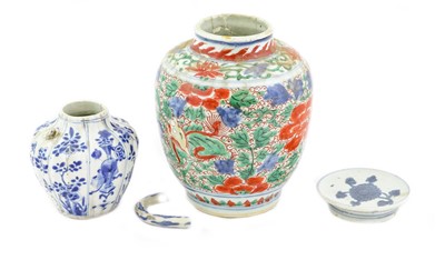 Lot 89 - A Chinese Wucai Porcelain Jar, mid 17th...