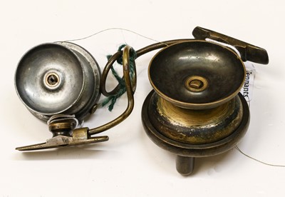 Lot 1 - A Brass Mallochs 3" Sidecaster Reel