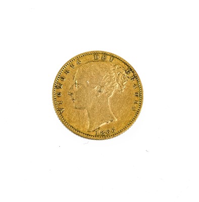 Lot 224 - Victoria Sovereign 1866, obv. second head left,...