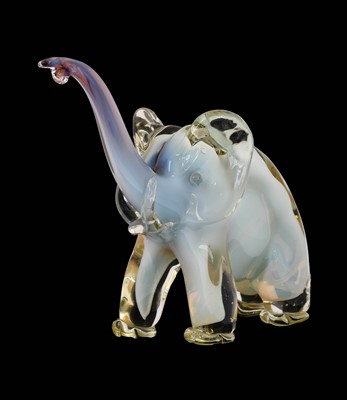 Lot 50 - A Murano Opalescent, Pink and Clear Glass...