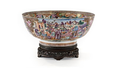 Lot 30 - A Chinese Porcelain Punch Bowl, Qianlong,...