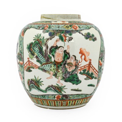 Lot 4 - A Chinese Porcelain Jar, in Kangxi style, of...