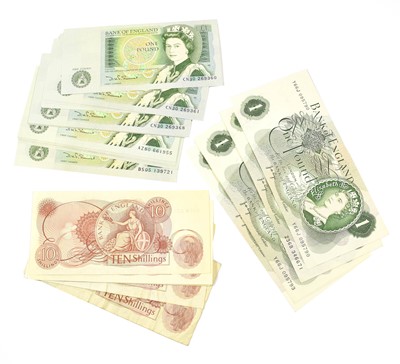 Lot 458 - 5 x Bank of England £1, Series C, including...