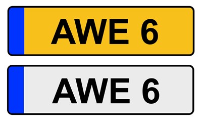Lot 201 - Cherished Registration Number AWE 6, with...