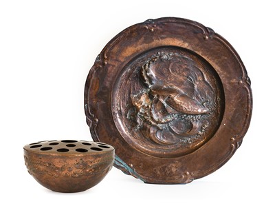 Lot 85 - An Arts & Crafts Newlyn Copper Rose Bowl,...
