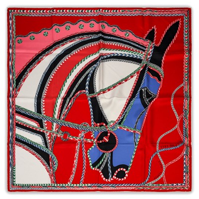 Lot 3056 - Hermès Silk Scarf, Robe De Sar Designed by F...