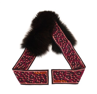 Lot 3081 - Louis Vuitton Brown Fox Fur Mounted Scarf, on...