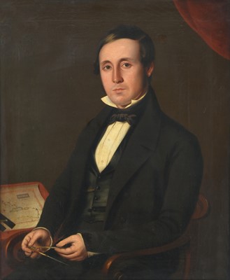 Lot 142 - British school (19th century) Portrait of a...