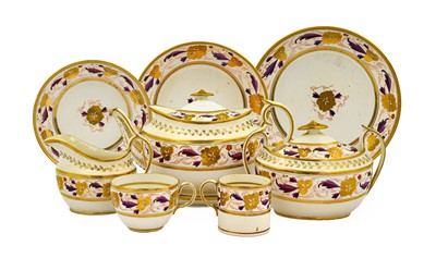 Lot 69 - {} An English Porcelain Tea and Coffee Service,...
