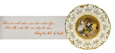 Lot 71 - A Wath Chinaworks Dessert Plate, painted by...
