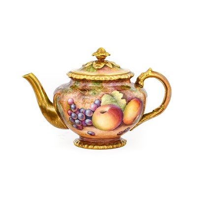 Lot 85 - A Royal Worcester Porcelain Teapot and Cover,...