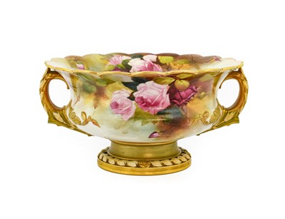 Lot 84 - A Royal Worcester Porcelain Campana Shaped...