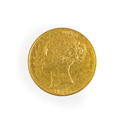 Lot 225 - Victoria, Sovereign 1869, die number 56, obv....