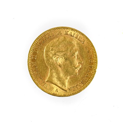 Lot 346 - Kingdom of Prussia, Wilhelm II 20 Marks 1898A,...