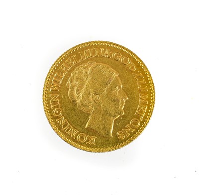 Lot 343 - 2 x Netherlands, Wilhelmina I 10 Gulden 1932,...