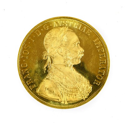 Lot 323 - Austria, Franz Joseph I Restrike 4 Ducats 1915,...