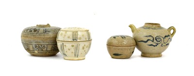 Lot 22 - An Annamese Porcelain Circular Box and Cover,...