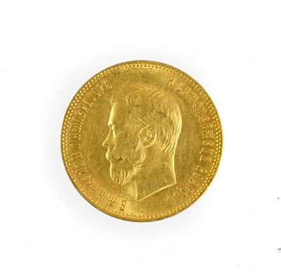 Lot 347 - 2 x Imperial Russia, Nicholas II 10 Roubles:...